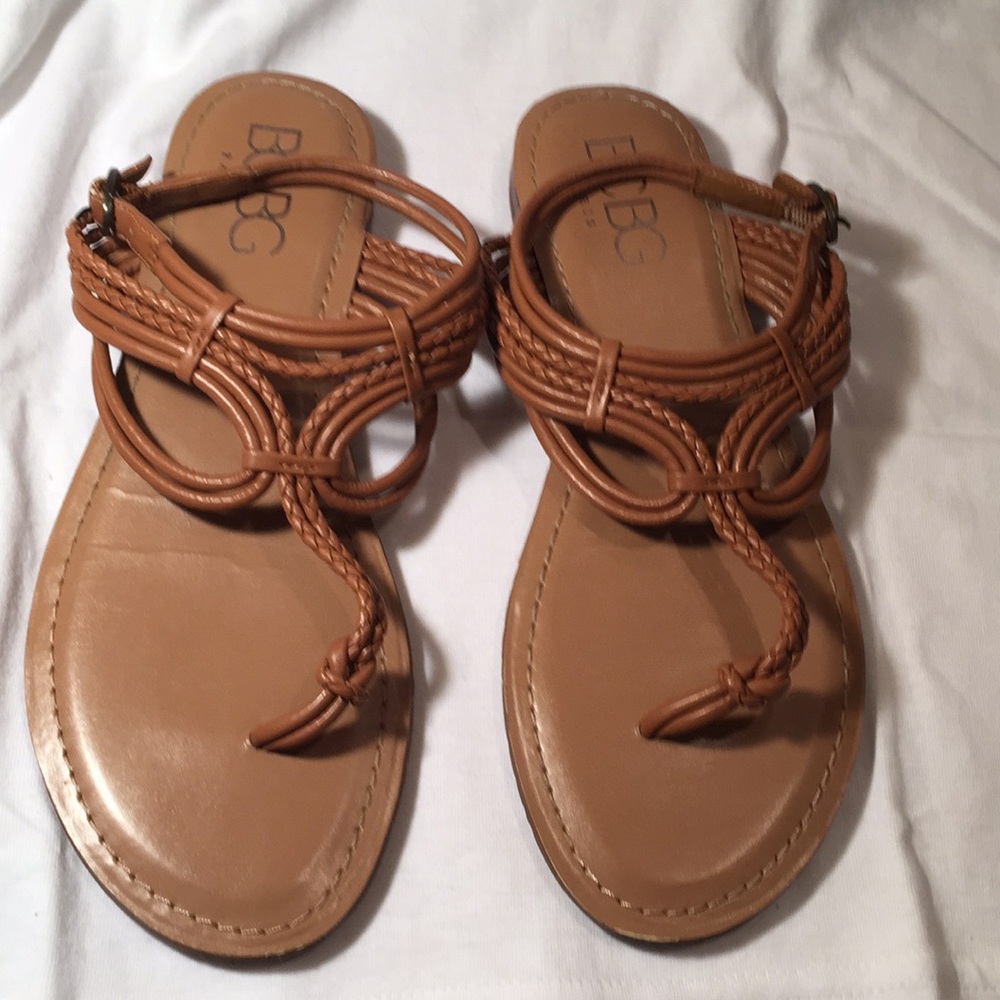 BCBG Paris Flat Sandals -Tan